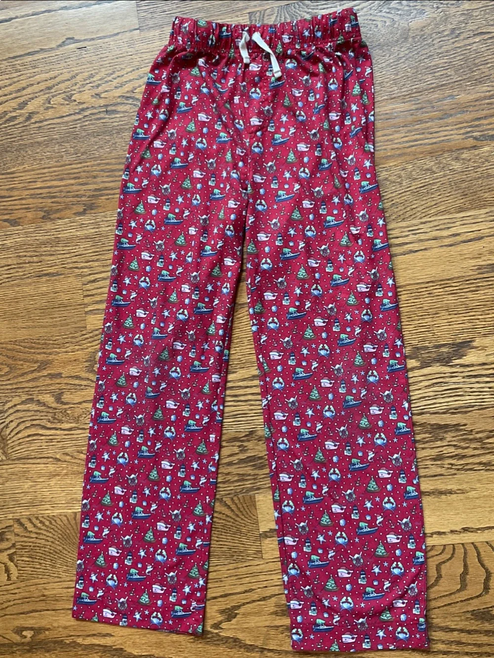 Vineyard Vines Red Holiday Penguin Print Pajama Pants